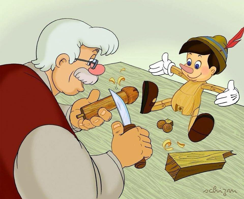 Inderin Grossmutter Cartoon Kuessen