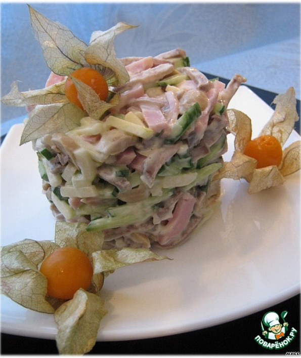 Рецепты с фото салат с языком и кукурузой Рецепты с фото салат с языком и кукурузой